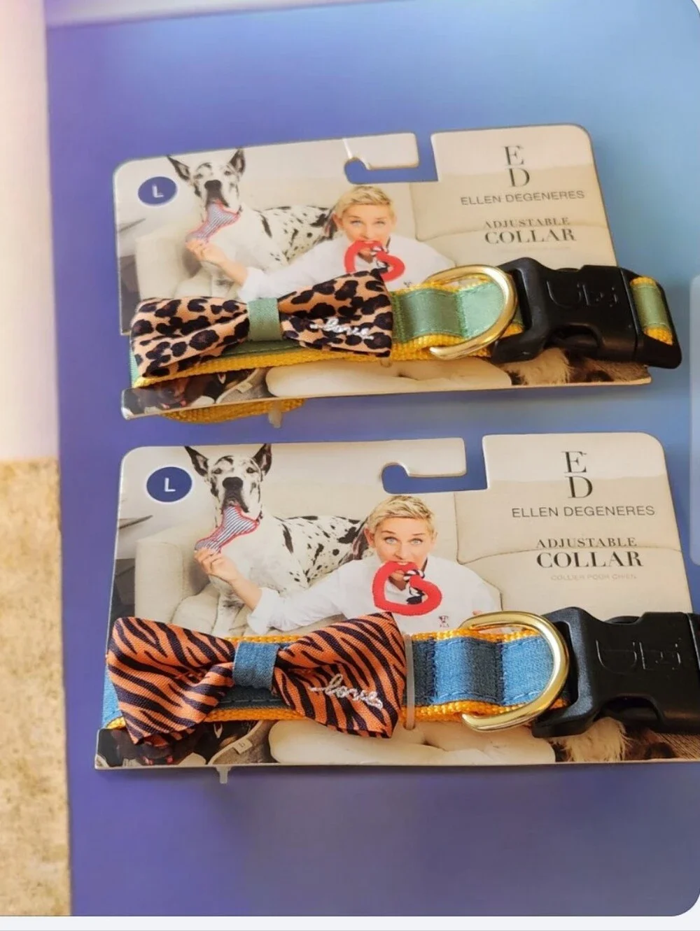 Ellen DeGeneres Adjustable Dog Collar with Bow - 2 Diff Ones 》 Final Price